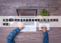 北信源区块链龙头股票有哪些公司[北信源区域链]